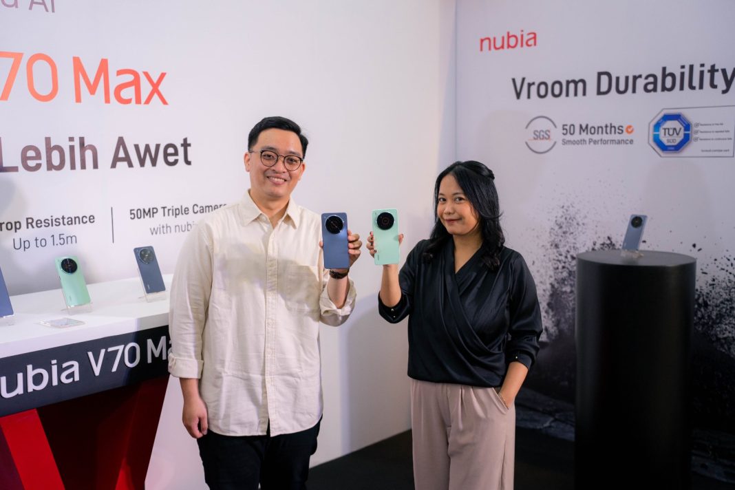 nubia memnperkenalkan smartphone nubia v70 max