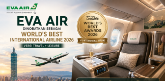 EVA Air Dinobatkan Sebagai Maskapai Internasional Terbaik Dunia 2026