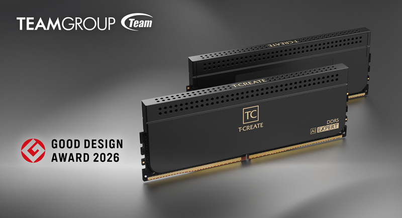 【PRESS RELEASE】TEAMGROUP’s T-CREATE EXPERT Ai CQDIMM DDR5 Desktop Memory Wins Japan’s 2026 GOOD DESIGN AWARD